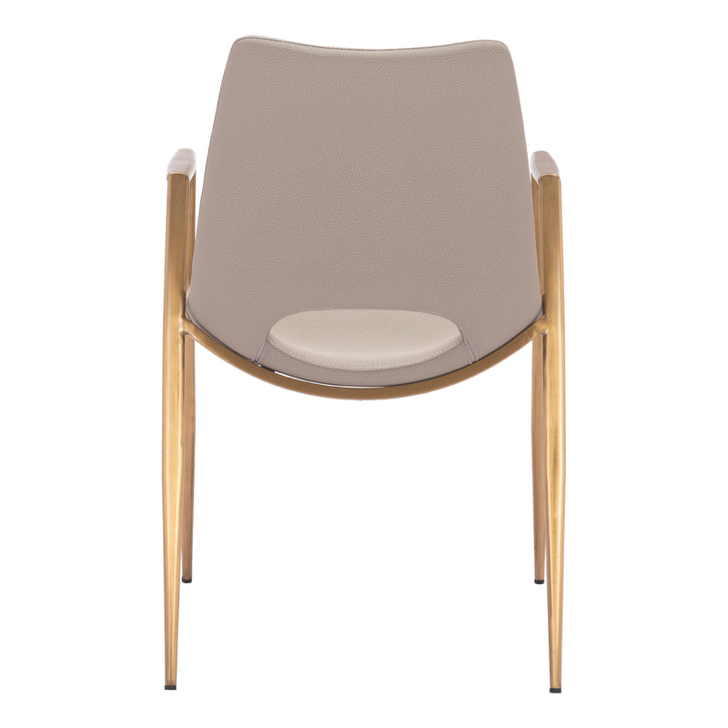  Zuo Desi 109731 Dining Chair - Beige & Gold IMAGE 4