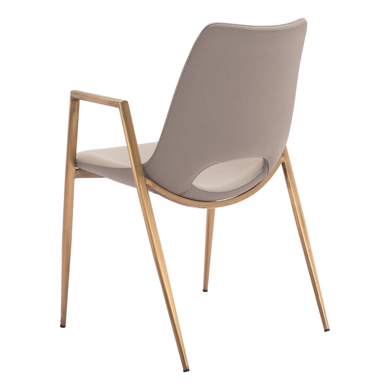  Zuo Desi 109731 Dining Chair - Beige & Gold IMAGE 5