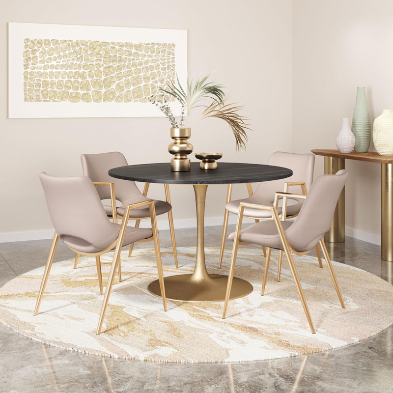 Zuo Desi 109731 Dining Chair - Beige & Gold IMAGE 8
