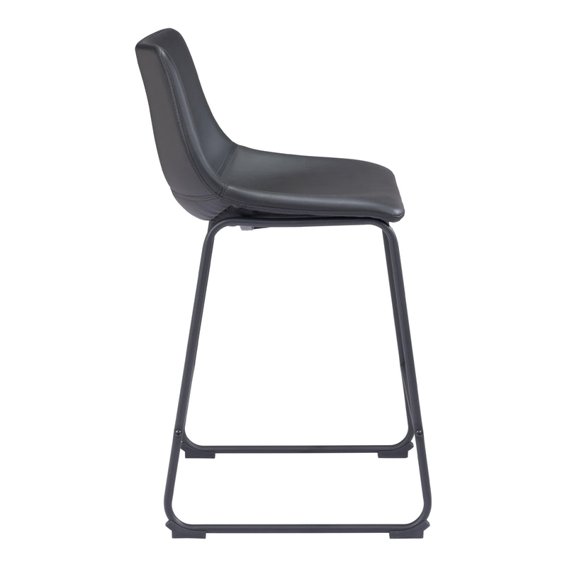  Zuo Smart 109649 Counter Stool - Black IMAGE 2