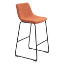  Zuo Smart 109682 Barstool - Burnt Orange IMAGE 6