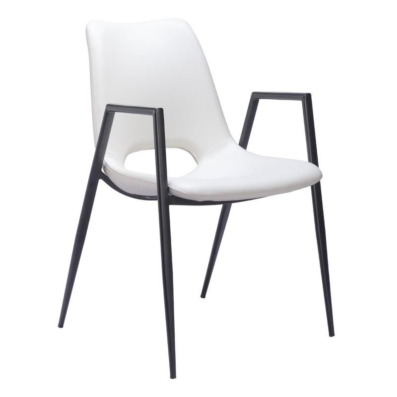  Zuo Desi 109535 Dining Chair - White IMAGE 1