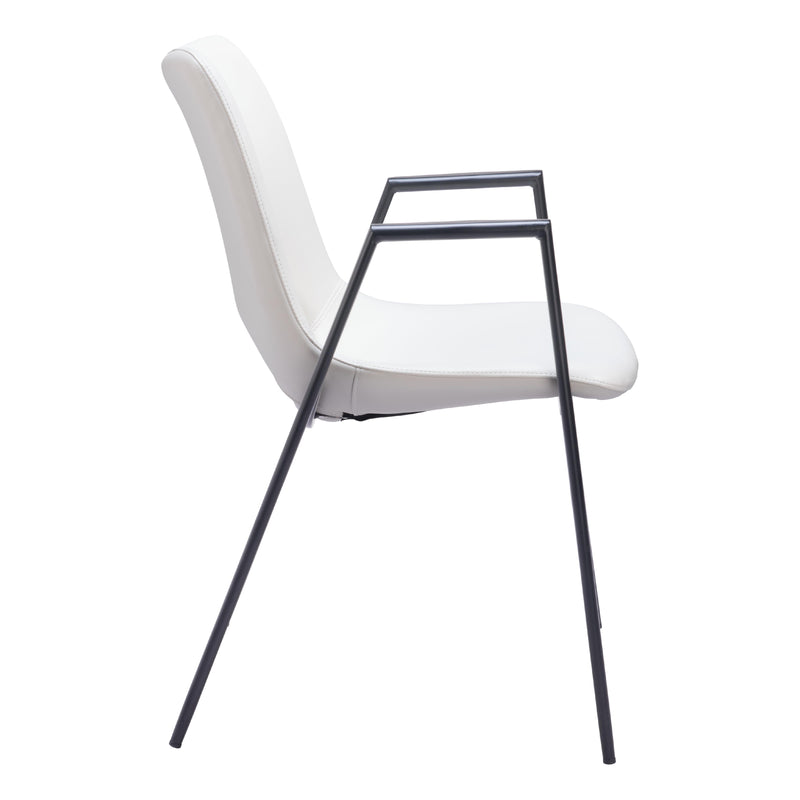  Zuo Desi 109535 Dining Chair - White IMAGE 2
