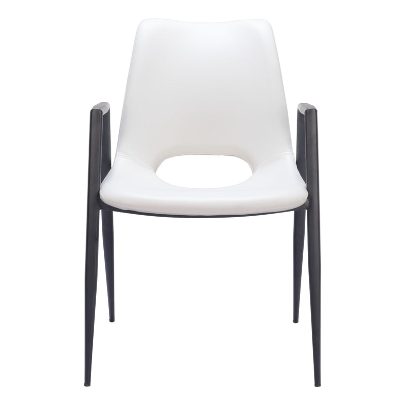  Zuo Desi 109535 Dining Chair - White IMAGE 3