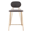  Zuo Georges 109662 Counter Stool - Grey & Gold IMAGE 3