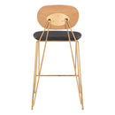  Zuo Georges 109662 Counter Stool - Grey & Gold IMAGE 4