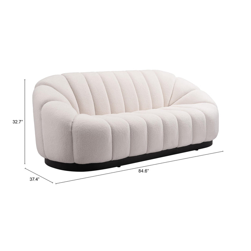  Zuo Bhutan 109341 Sofa - Cream IMAGE 11