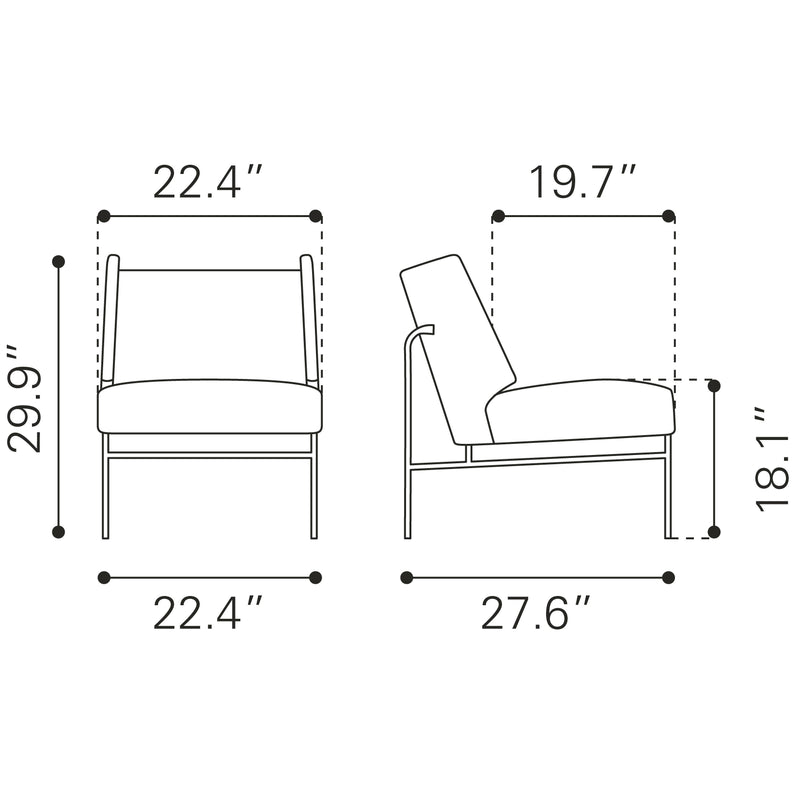  Zuo Atlanta 109515 Accent Chair - Brown IMAGE 9