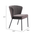  Zuo Aimee 109679 Dining Chair - Grey IMAGE 11