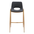  Zuo Desi 109555 Barstool - Black & Gold IMAGE 3