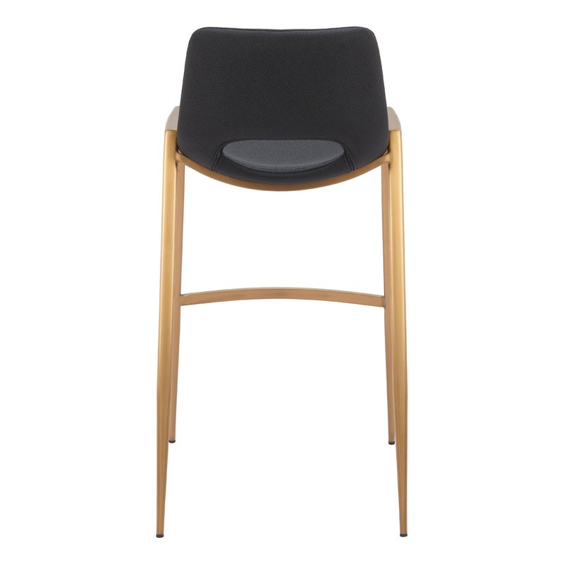  Zuo Desi 109555 Barstool - Black & Gold IMAGE 4