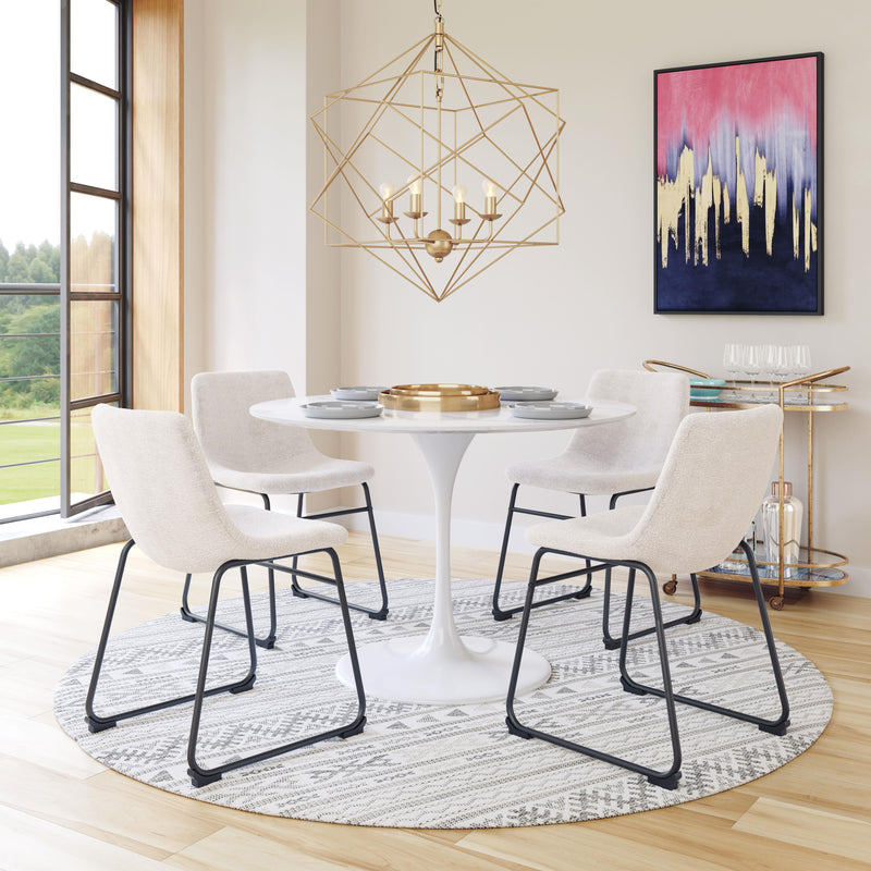  Zuo Smart 109651 Dining Chair - Ivory IMAGE 11