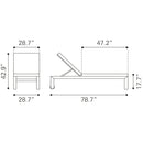  Zuo Cozumel 703980 Lounge Chair - Beige & Natural IMAGE 11