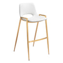  Zuo Desi 109556 Barstool - White & Gold IMAGE 1