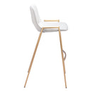  Zuo Desi 109556 Barstool - White & Gold IMAGE 2