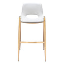  Zuo Desi 109556 Barstool - White & Gold IMAGE 3