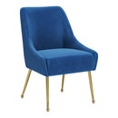  Zuo Maxine 109715 Dining Chair - Navy Blue & Gold IMAGE 1