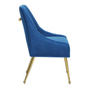  Zuo Maxine 109715 Dining Chair - Navy Blue & Gold IMAGE 2