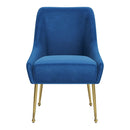 Zuo Maxine 109715 Dining Chair - Navy Blue & Gold IMAGE 3