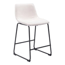  Zuo Smart 109652 Counter Stool - Ivory IMAGE 1
