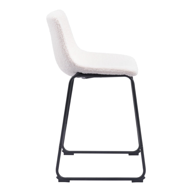  Zuo Smart 109652 Counter Stool - Ivory IMAGE 2