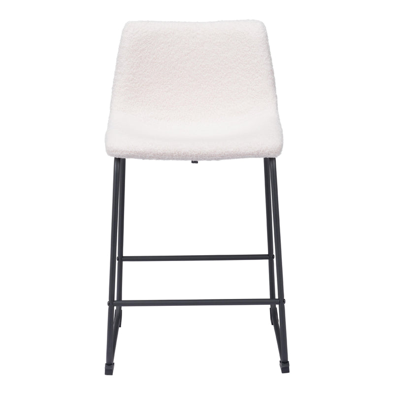  Zuo Smart 109652 Counter Stool - Ivory IMAGE 3
