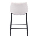  Zuo Smart 109652 Counter Stool - Ivory IMAGE 4