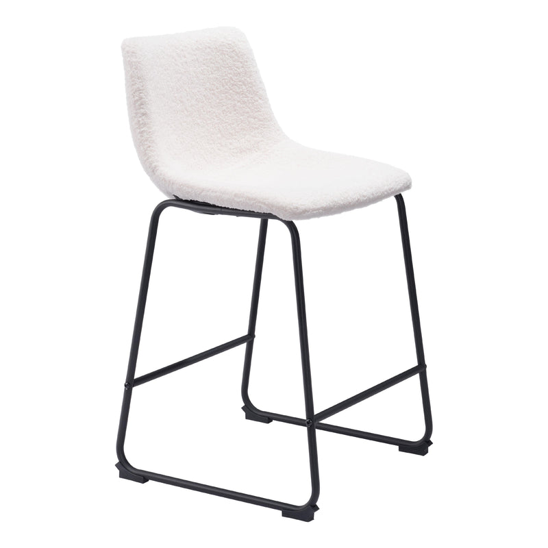  Zuo Smart 109652 Counter Stool - Ivory IMAGE 6