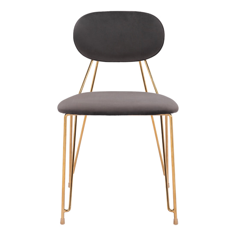  Zuo Georges 109661 Dining Chair - Grey & Gold IMAGE 3