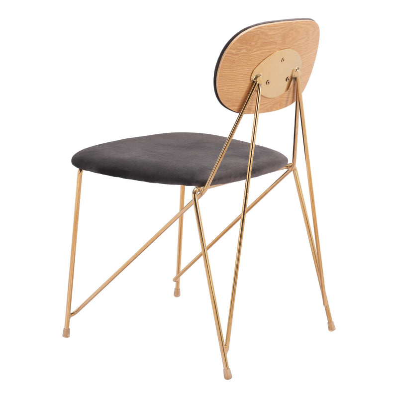  Zuo Georges 109661 Dining Chair - Grey & Gold IMAGE 5