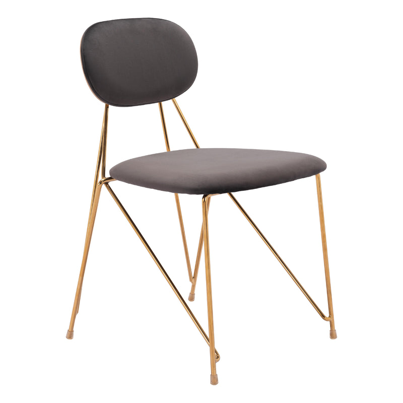  Zuo Georges 109661 Dining Chair - Grey & Gold IMAGE 6