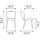  Zuo Terrence 109337 Dining Chair - Vintage Brown IMAGE 12