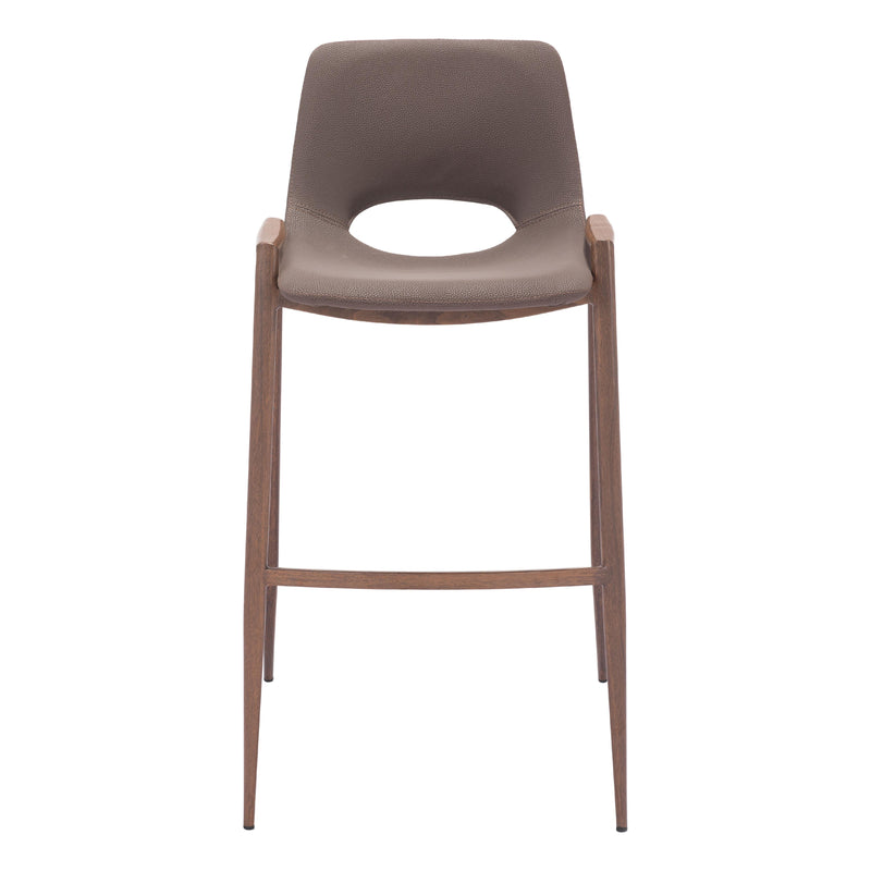  Zuo Desi 109734 Barstool - Brown & Walnut IMAGE 3