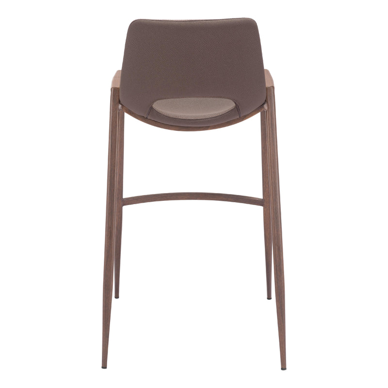  Zuo Desi 109734 Barstool - Brown & Walnut IMAGE 4