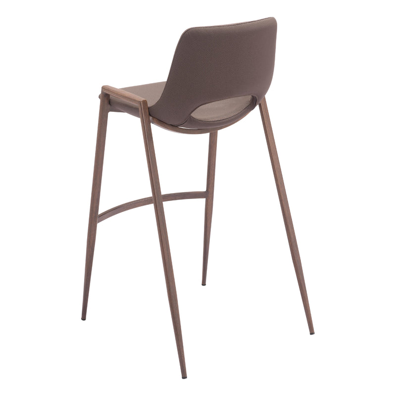  Zuo Desi 109734 Barstool - Brown & Walnut IMAGE 5