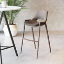  Zuo Desi 109734 Barstool - Brown & Walnut IMAGE 7