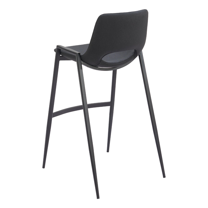  Zuo Desi 109540 Barstool - Black IMAGE 5