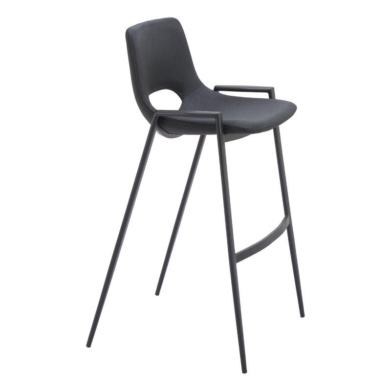  Zuo Desi 109540 Barstool - Black IMAGE 6