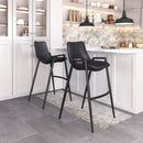 Zuo Desi 109540 Barstool - Black IMAGE 8