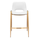  Zuo Desi 109553 Counter Stool - White & Gold IMAGE 3