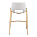  Zuo Desi 109553 Counter Stool - White & Gold IMAGE 4