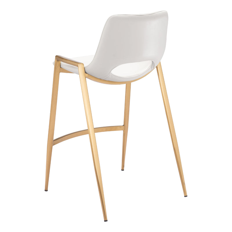  Zuo Desi 109553 Counter Stool - White & Gold IMAGE 5