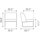  Zuo Sante Fe 109526 Accent Chair - Brown IMAGE 9