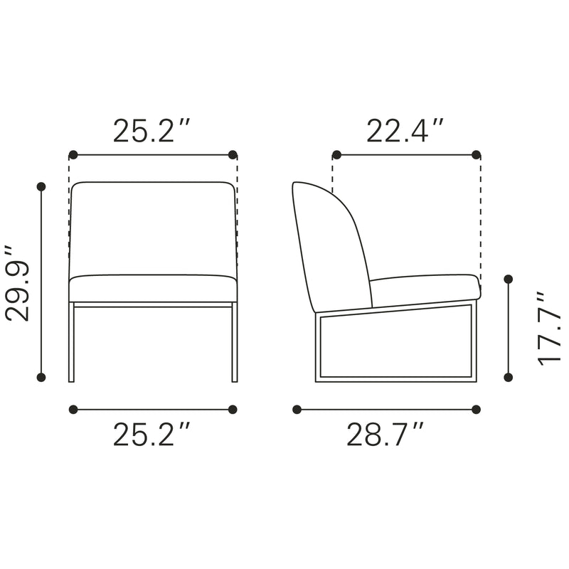  Zuo Sante Fe 109526 Accent Chair - Brown IMAGE 9
