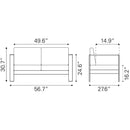  Zuo Cosmopolitan 703986 Sofa - Dark Grey IMAGE 8