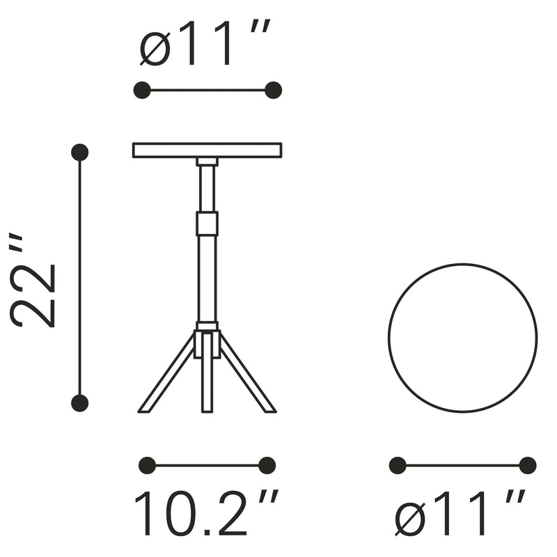 Zuo Maurice 109561 Side Table - White & Gold IMAGE 10