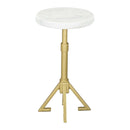  Zuo Maurice 109561 Side Table - White & Gold IMAGE 3
