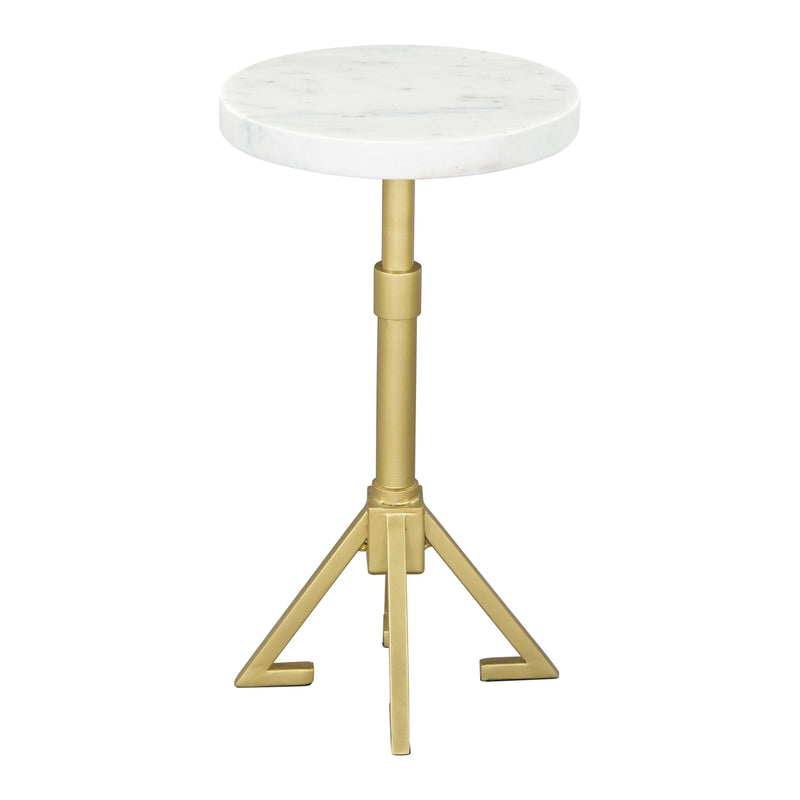  Zuo Maurice 109561 Side Table - White & Gold IMAGE 3