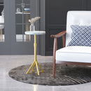  Zuo Maurice 109561 Side Table - White & Gold IMAGE 9