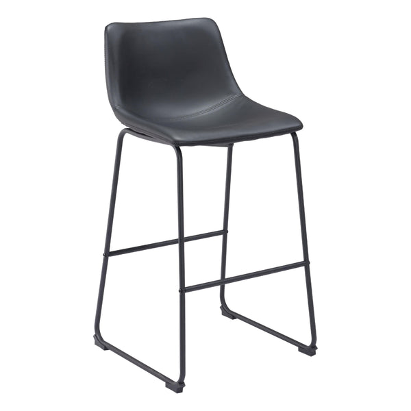  Zuo Smart 109650 Barstool - Black IMAGE 1
